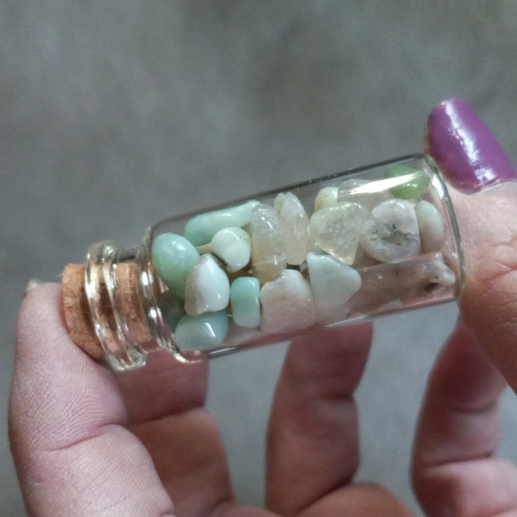 Polished Jade Tumbles in a Bottle. - Picture 4 of 4